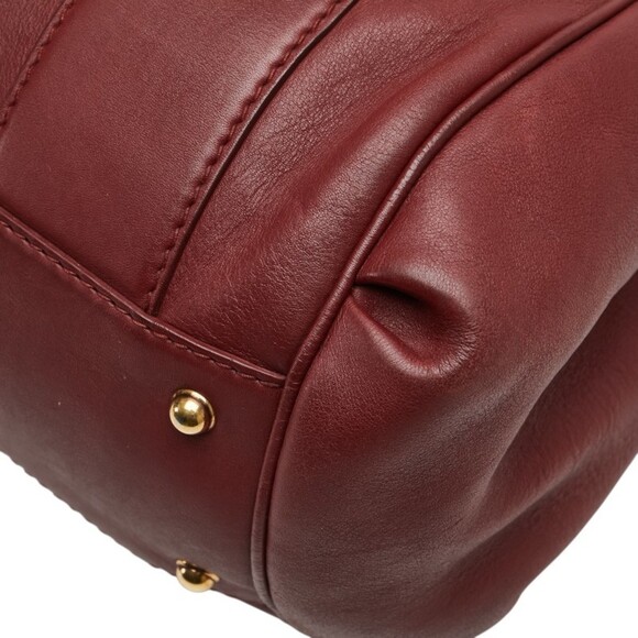 GUCCI Red Leather Tote Bag - Picture 5 of 16